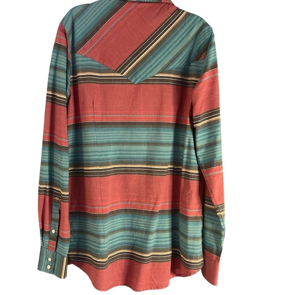 Sherry Cervi by Resistol Red and Teal Plaid Snap-Up Western Rodeo Shirt Sz S - Picture 2 of 11